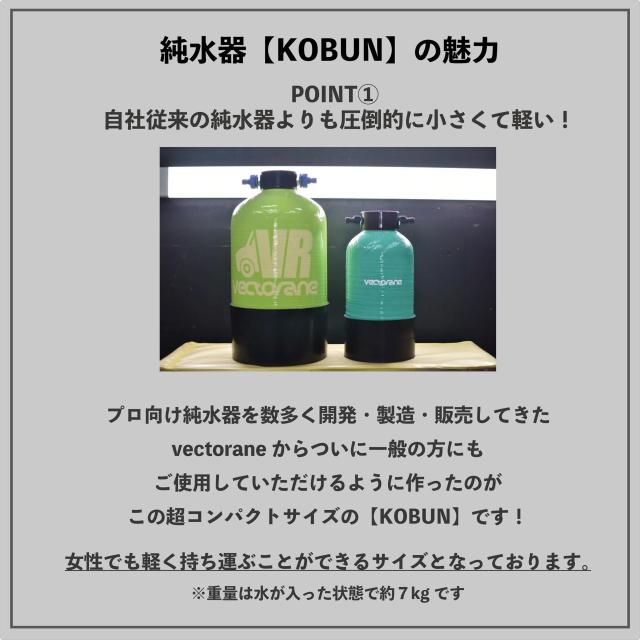 ベクトレーン 洗車用純水器 即使用可 樹脂入り 洗車用品 小型 KOBUN 超