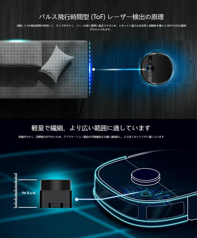 WayPonDEV YDLIDAR Tmini Plus lidar 360 レーザー距離 12M