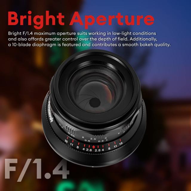 PERGEAR 35mm F1.4 フルサイズ マニュアルフォーカスレンズ 単 PERGEAR 35mm F1.4 フルサイズ マニュアルフォーカスレンズ 単