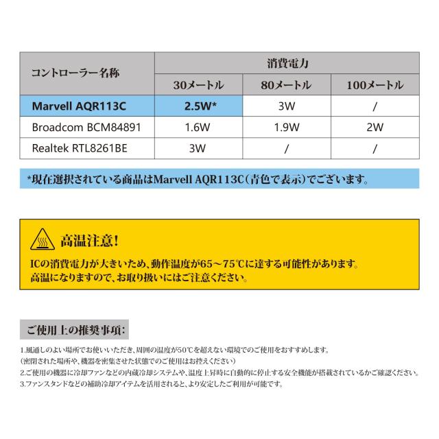 10Gtek 10GBase-T SFP+モジュール, 10G-T, 10Gカッパー, RJ-45 SFP+ CAT.6a, 最大30m, 光トランシーバ, マルチレート（1.25G/2.5G/5G/10G_4