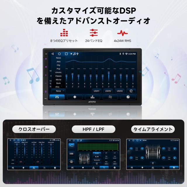 ATOTO A5L Androidカーナビ 2DIN、ディスプレイオーディオ 7インチ
