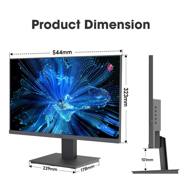 KOORUI モニター 24インチ VA 非光沢 フルHD pcモニター 5ms 100Hz