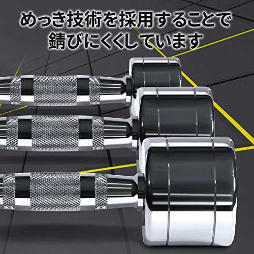 ダンベル 家庭用ダンベル スチール製 2個セット1kg/2kg/3kg/4kg