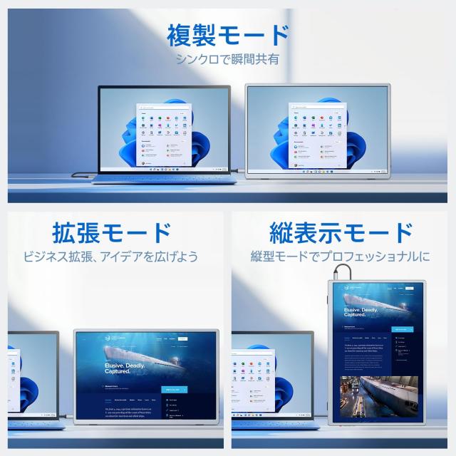 【ポイント20倍】Intehill モバイルモニター 4k 13.4 インチ IGZOスクリーン 黄金比16:10、3840x2400で 超軽量、超薄型 ミニPC・ノートPC