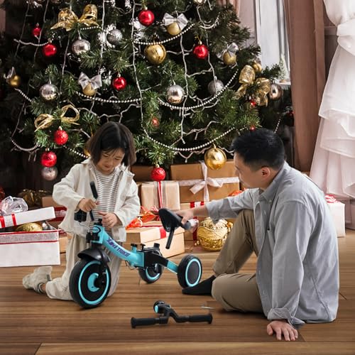 besrey 子供用三輪車 XIN1 三輪車 かじとり ランニングバイク ベビーカー 手押し棒 1歳から5歳まで 折りたたみ 軽量 ハンドル 調整可能_6