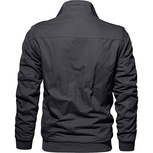 TACVASEN] コート メンズ アウター ミリタリー ジャケット フード付