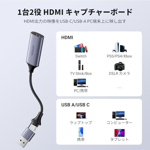 Switch2 対応 準備 4K@60Hz キャプチャーボード UGREEN Amazon.co.jp: UGREEN 4K@60Hz HDMI キャプチャーボード