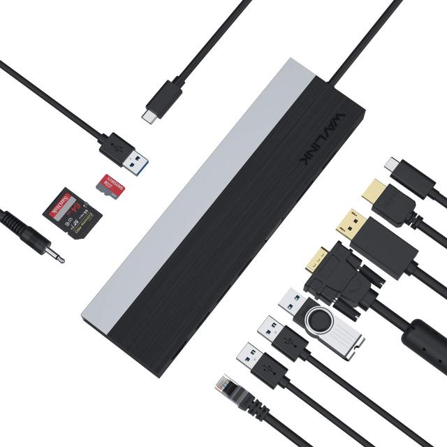 WAVLINK USB-C 4Kトリプル ドッキングステーション 100W 出力 USB3.0 USB-C 4K HDMI_6