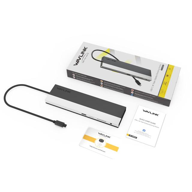 WAVLINK USB-C 4Kトリプル ドッキングステーション 100W 出力 USB3.0 USB-C 4K HDMI_8