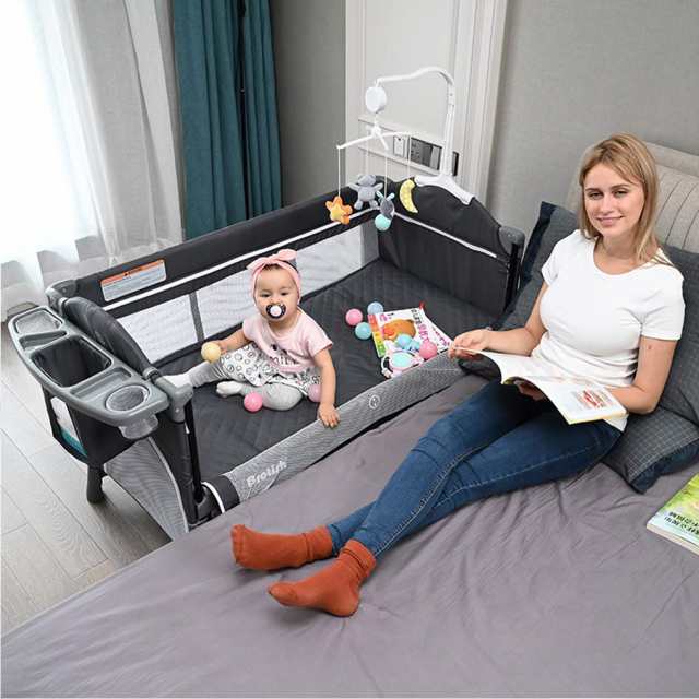 Amazon.co.jp: Wondc ベビーベッド コンパクト 睡吐防止 新生児
