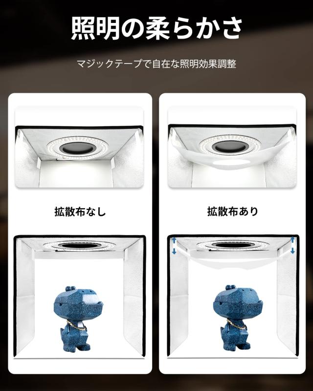 撮影ボックス 40cm 折りたたみ DUCLUS Light Box 撮影用ブース 簡易