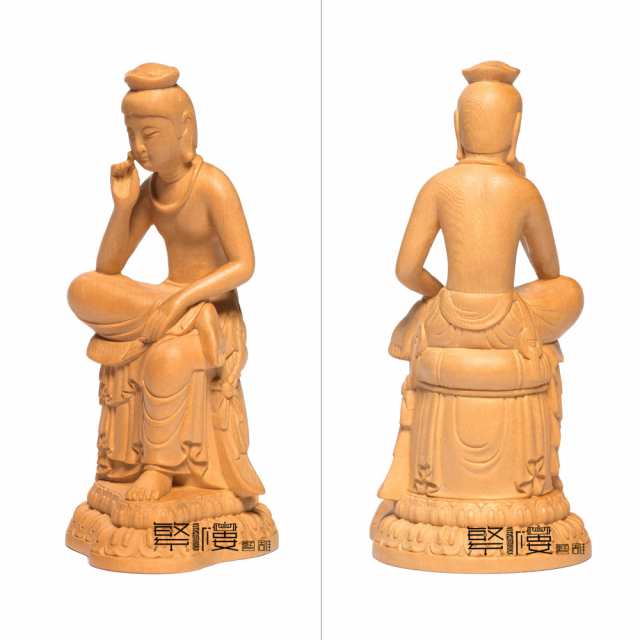繁樓藝雕 仏像 弥勒菩薩 半跏思惟像 木彫り 仏壇仏像 置物 桧 繁樓藝雕 仏像 弥勒菩薩 半跏思惟像 木彫り 仏壇仏像 置物 桧