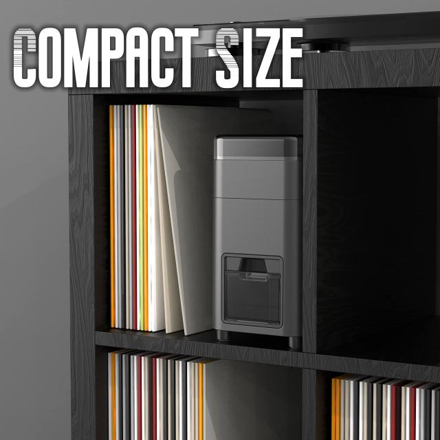 HumminGuru ハミングル HG-01 超音波式アナログレコードクリーナー HG01 + 7インチと10インチ用の専用アダプタ付き (HG01, 7”/10”/12”)