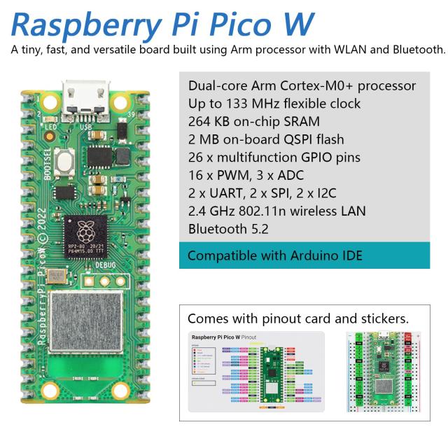 Freenove Ultimate Starter Kit for Raspberry Pi Pico W MicroPython C Java 119プロジェクト