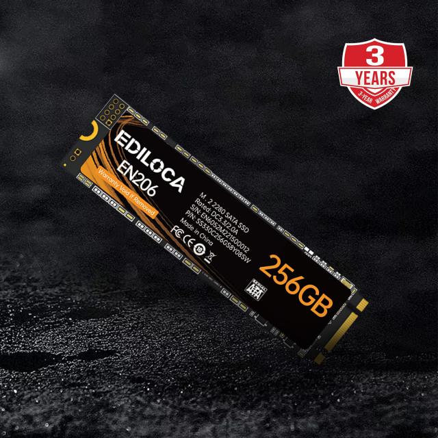 EDILOCA EN206 SSD 256GB M.2 2280 3D TLC NANDフラッシュ搭載 SATA III 6Gbps エラー訂正機能 低消費電力 耐衝撃 内蔵型SSD Ediloca3年_7