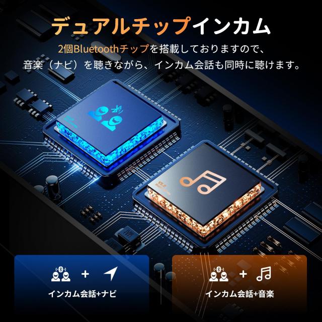 FODSPORTS バイク インカム FX8 PRO 音楽聴きながら通話 10人同時通話 デュアルチップ 音質向上スピーカー 通信自動復帰 ワンタッチ全部_1