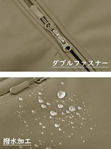 KEFITEVD] タクティカルジャケット 大きいサイズ サバゲー 撥水