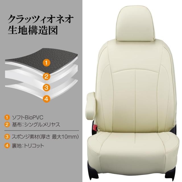 クラッツィオ(Clazzio) シートカバー 全席セット シエンタ 5人乗り Zグレード MXPL10G / MXPL15G / MXPC10G R4(2022)/9~ Claz【13PTB1680_6