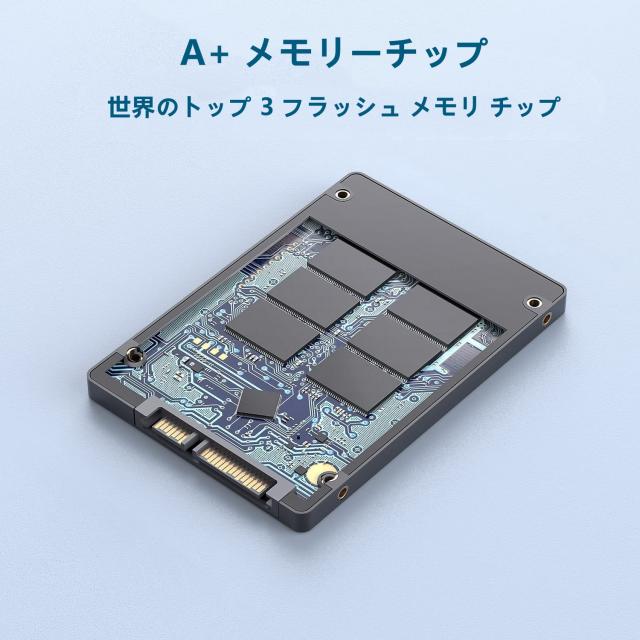 Vansuny 内蔵SSD 512GB SATA III SSD 2.5 インチ内蔵ソリッド ステート ドライブ 高度な 3D NAND フラッシュ 最大 500MB/秒の PC ラップ_1