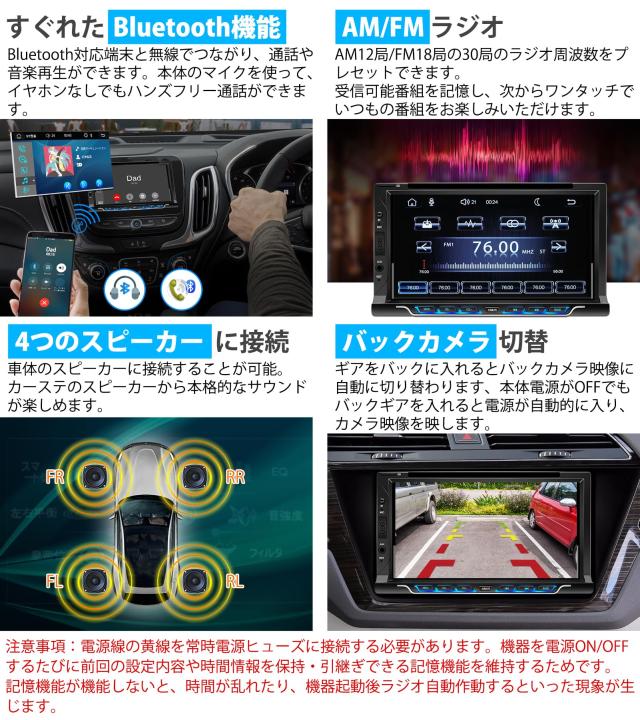 KASUVAR 2DIN7インチカーナビ DVDプレーヤー 30バンドEQ ディスプレイ