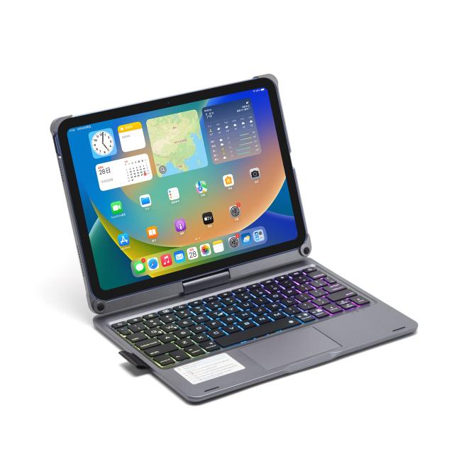 360度回転 2022 iPad 第10世代 キーボード タッチパッド搭載 バックライト付き iPad 10 2022 10.9インチ カバー トラックパッド キーボー_4