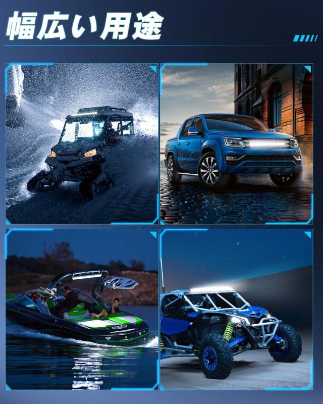 LED作業灯 32インチ 90W LEDライトバー 車 26000ルーメン 6D凸レンズ  