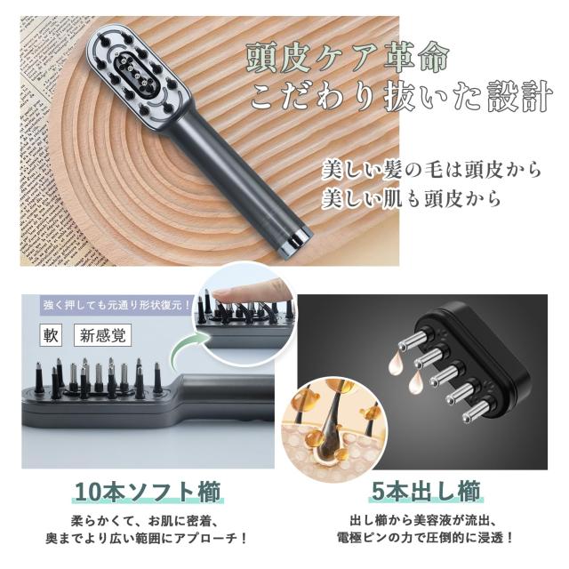 Kiboer 電気ブラシ 美顔器 電動 頭皮ブラシ 頭皮ケア フェイスケア 1台