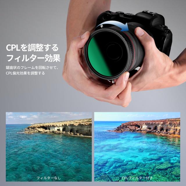 NEEWER 2 in 1 82mm 可変NDフィルター ND2？ND32＆CPL多機能フィルター 1枚2役 X状ムラなし HD光学ガラス 30層ナノコーティング 撥水防汚キ_2