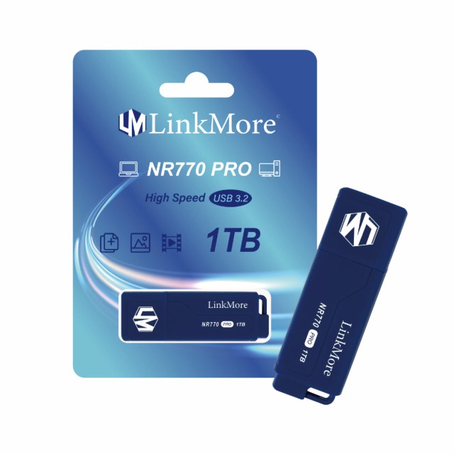 LinkMore 超高速 USBメモリ 1TB USB3.2(Gen2) SSD外付け (読込最大