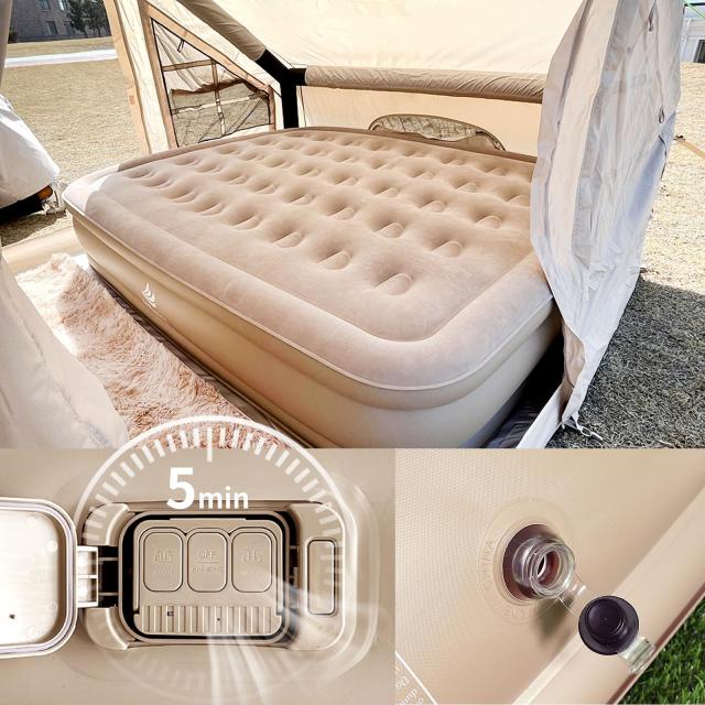 AISUNSS エアーベッド 空気ベッド 電動ポンプ内蔵 軽量 長さ198×幅152