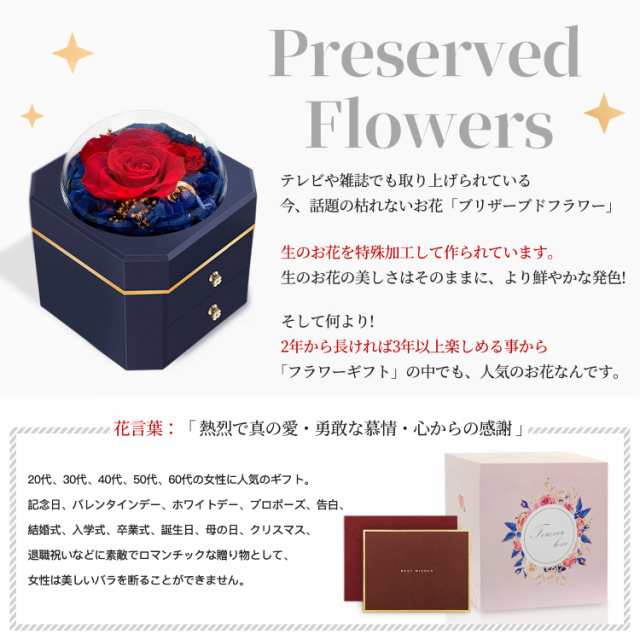Amazon｜ORANGESCE 大容量 プリザーブドフラワー ジュエリー