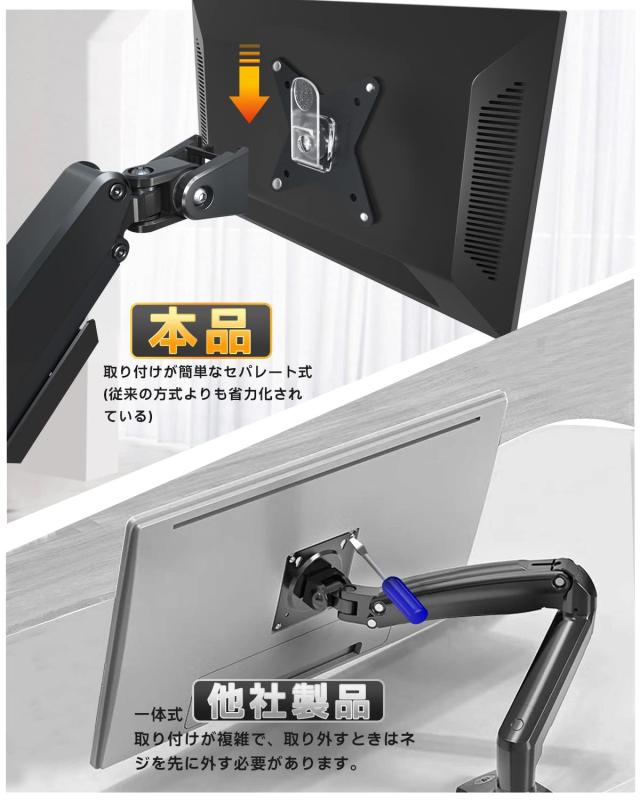 Exljzdp モニターアーム 13-37インチ対応 耐荷重3-15kg アルミニウム合金製 PC モニター アーム 液晶ディスプレイ アーム VESA75*75 100*の通販は Exljzdp モニターアーム 13-37インチ対応 耐荷重3-15kg アルミニウム合金製 PC モニター アーム 液晶ディスプレイ アーム VESA75*75 100*の通販は