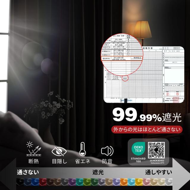 Deconovo 遮光カーテン ドレープカーテン 無地 幅180cm丈230cm ブラック 2枚入 1級遮光 おしゃれ 仕切り 幅広い 形状記憶加工 北欧 UVカ_6