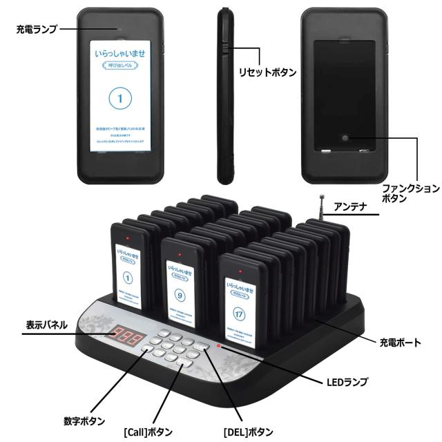 NICHII 呼び出しベル 受信機（子機）24台セット 呼び出し機 ワイヤレス