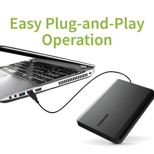 TOSHIBA Canvio Basics 4TB ポータブル外付けHDD - USB 3.0 PC ノートパソコン Windows Mac用 外付けハードドライブ - ブラックマット_1