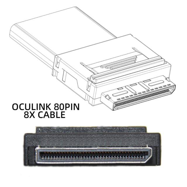 Cablec 50 cm OCuLink PCIe PCI Express SFF-8611 8 x 8チャネルから