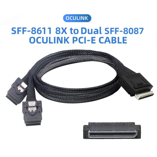  Linkケーブル Cablec 50 cm OCuLink PCIe PCI Express SFF-8611 8 x 8チャネルから