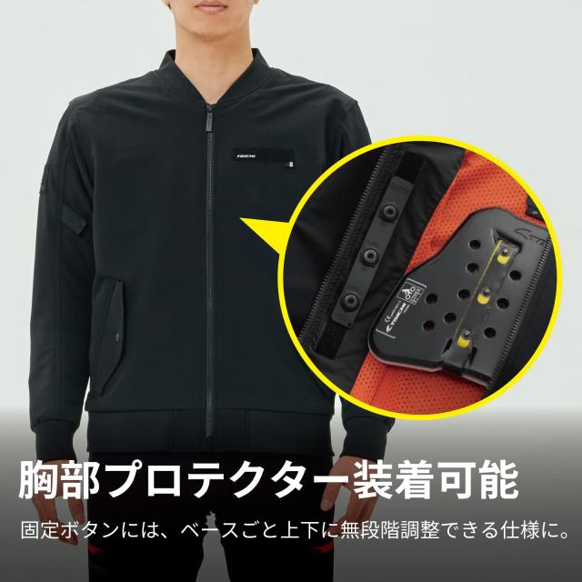 RSタイチ(RS TAICHI) バイクウェア ライディングジャケット 春夏 通気性 速乾 撥水 ストレッチ CEプロテクター内蔵 MA-1 クイックドライ_3