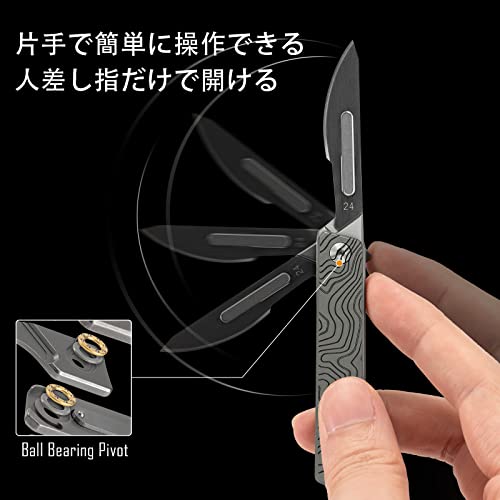 KeyUnity KK02 チタンナイフ 折り畳みナイフ 小型フォールディング