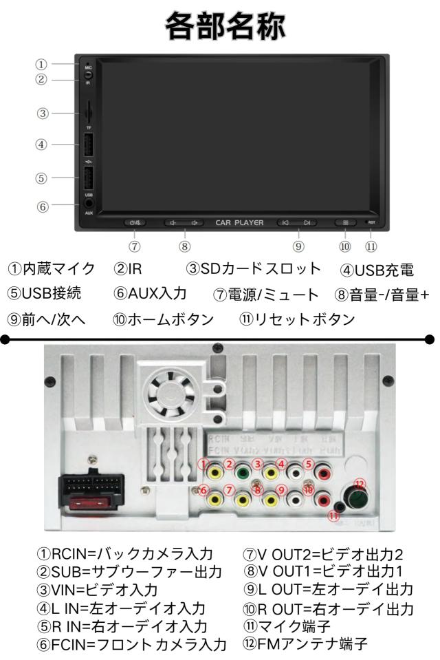KASUVAR 2DIN 7インチ カーオーディオ一体型ナビ 無線CarPlay