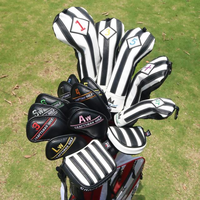 CRAFTSMAN(クラフトマン) ゴルフウッドカバー クラブヘッドカバー 4個セット（1.3.5.UT） ドライバー用・フェアウェイウッド用・ユーティ