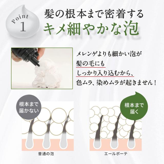 エールボーテ ヘアカラームース 白髪染め 泡タイプ 脱色剤フリー 医薬部外品 4個_5