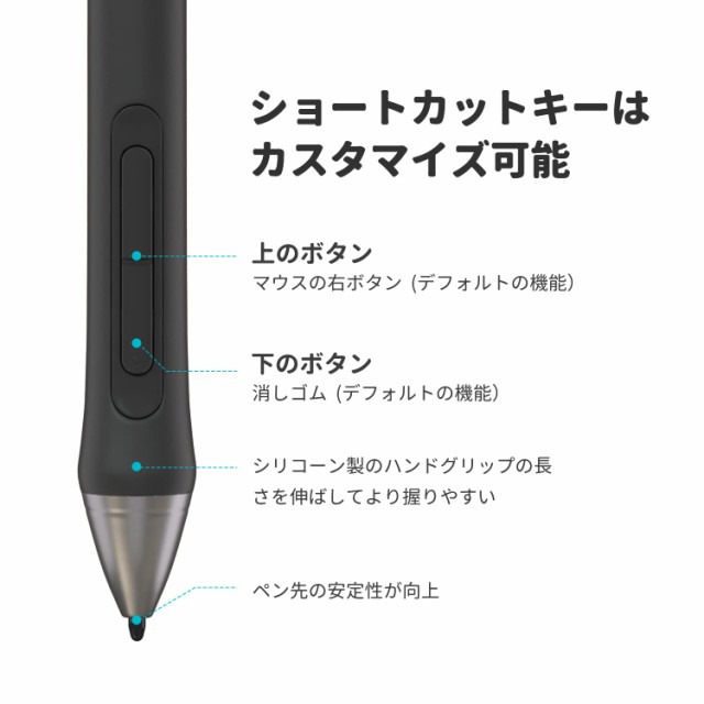 HUION ペンタブ ペンタブレット Inspiroy 2 10.5 x 6.56インチ 全面アップグレードのペンPW110 最大24個のショートカットキーを設定可能 の通販は