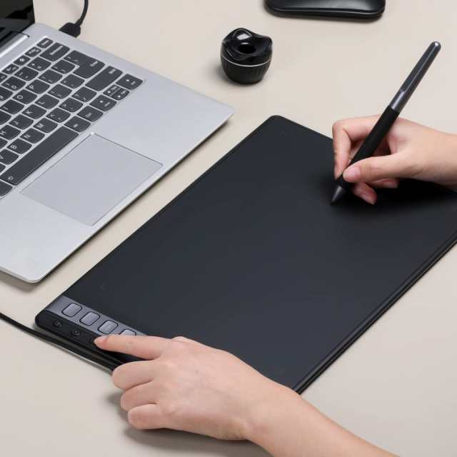 HUION ペンタブ ペンタブレット Inspiroy 2 10.5 x 6.56インチ 全面アップグレードのペンPW110 最大24個のショートカットキーを設定可能 の通販は