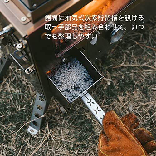 Naturehike ペレットストーブ 自己吸入・排煙 燃焼時間6h ガラス製防火