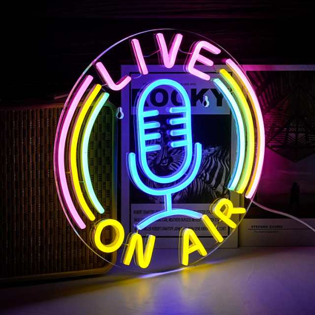 LIVE ON AIRネオンサイン 調光可能 LEDネオンライト インテリア