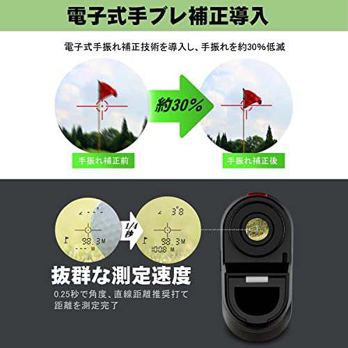 PELZ ゴルフ 距離計 【電子式手ブレ補正 光学6.5倍望遠 】距離測定器 660yd対応 NX-600 振動アラーム付き IP54防水仕様  高低差測定ON/OFFの通販はau PAY マーケット - ks-shop2 | au PAY マーケット－通販サイト