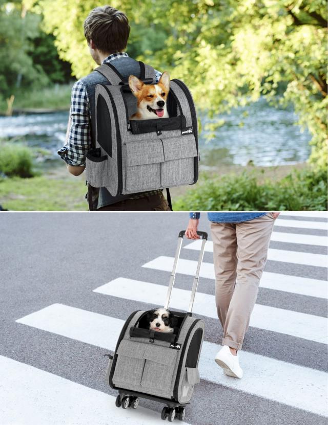 ペットキャリー リュック ペットキャリー キャスター付き 猫 猫用 キャリー カート 3 WAY 犬 小型犬 ペットキャリーケース 折り畳み 取り_3
