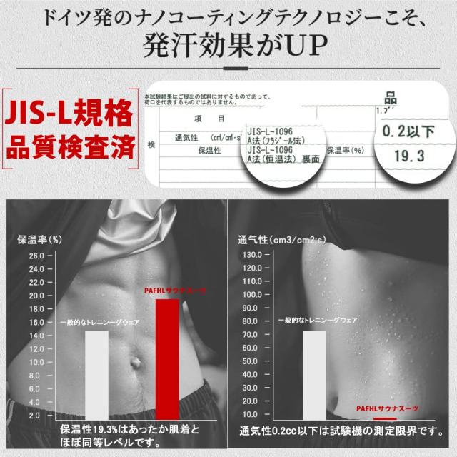 [ＰＡＦＨＬ] サウナスーツ フルジップ メンズ レディース 大量発汗 洗濯可 上下セット ダイエット 減量用 ランニングウエア スポーツウ_5