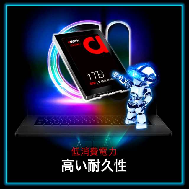 addlink S20 台湾製 1TB 内蔵SSD | 3D NAND採用SATA III 6Gb/s 2.5